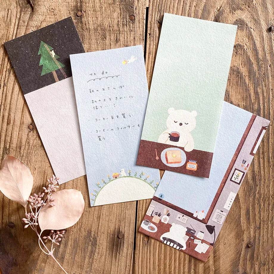 Cozyca products: Mariko Fukuoka: Letter Pad - Hoshi Kuma (Star Bear)