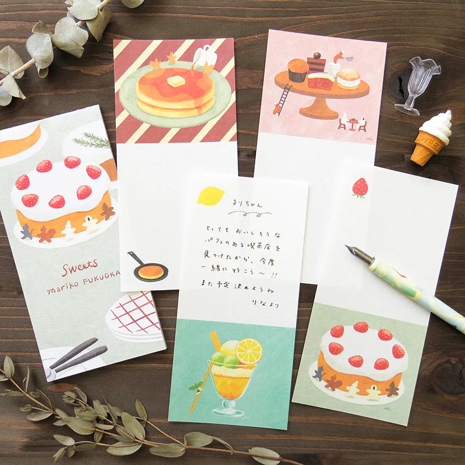 Cozyca products: Mariko Fukuoka: Letter Pad - Sweets