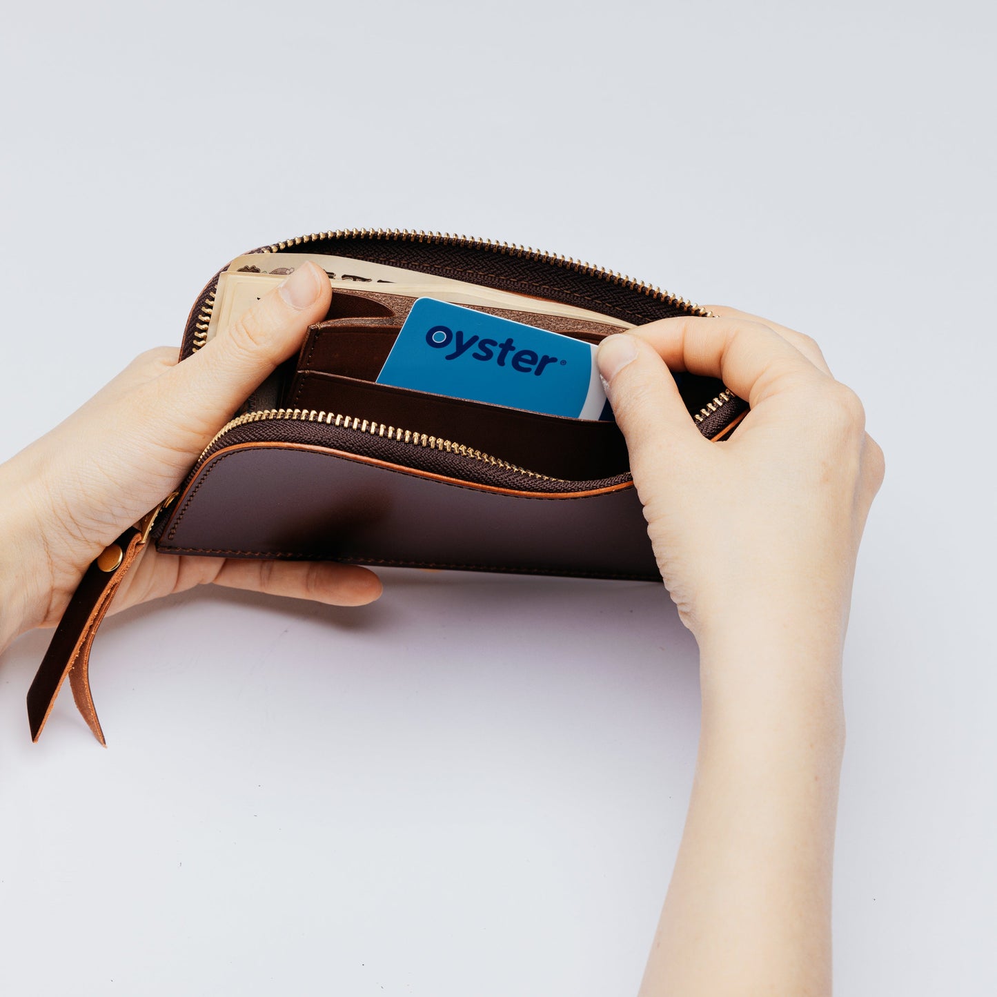 PREORDER: TSL Cordovan leather L Zip Purse