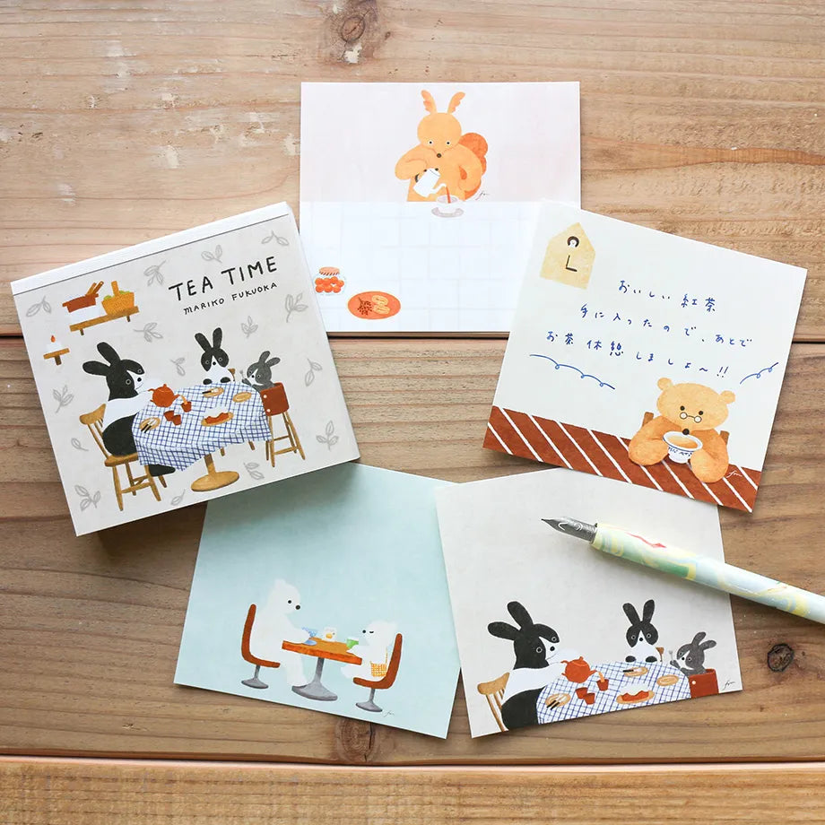 Cozyca products: Mariko Fukuoka: Memo Pad - Tea Time