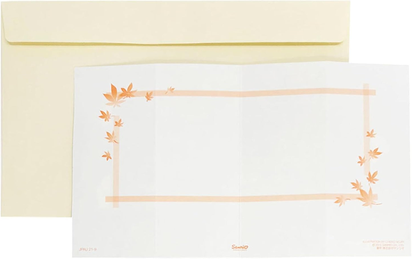 Sanrio Greeting Card: Mt. Fuji with Autumn Leaves (accordion fold)