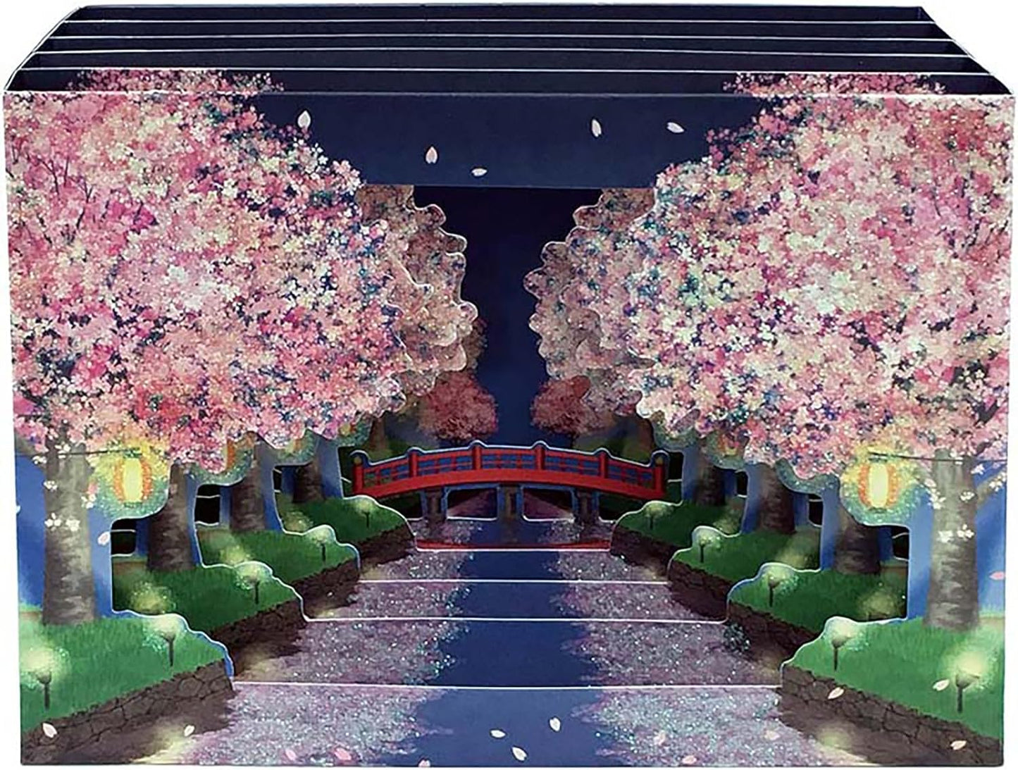 Sanrio Greeting Card: Sakura Night Bridge