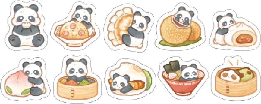 Washi Flake Seal Sticker Set: MOGU-MOGU Animals