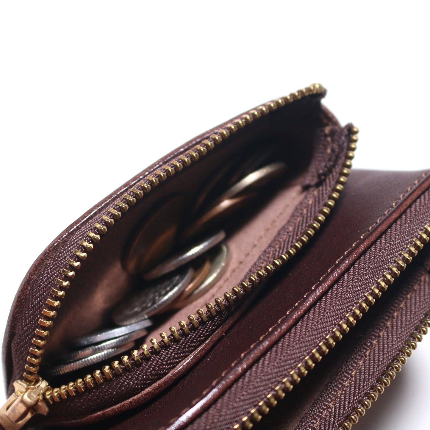 PRE-ORDER: TSL Parent-Child Oil Leather Small Zipper Pouch