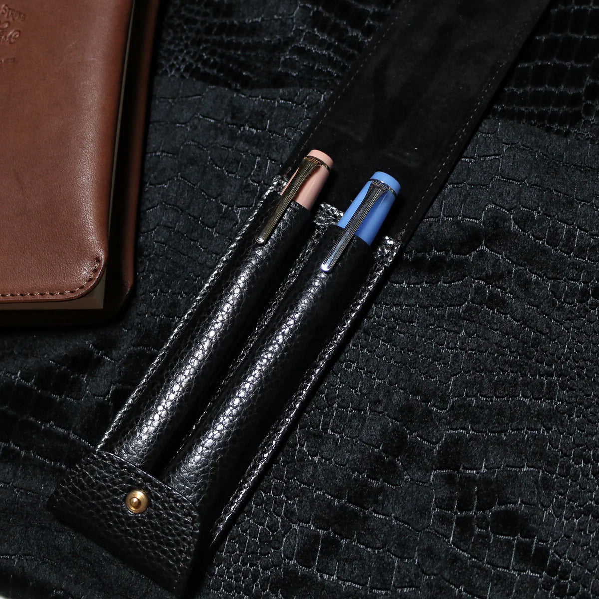 Toscana Leather Fountain Pen Case (2 pens)