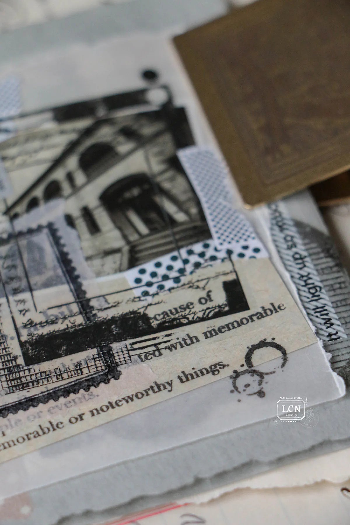 LCN Push button self-inking stamp -Star / Mountain / Water stain / Circle