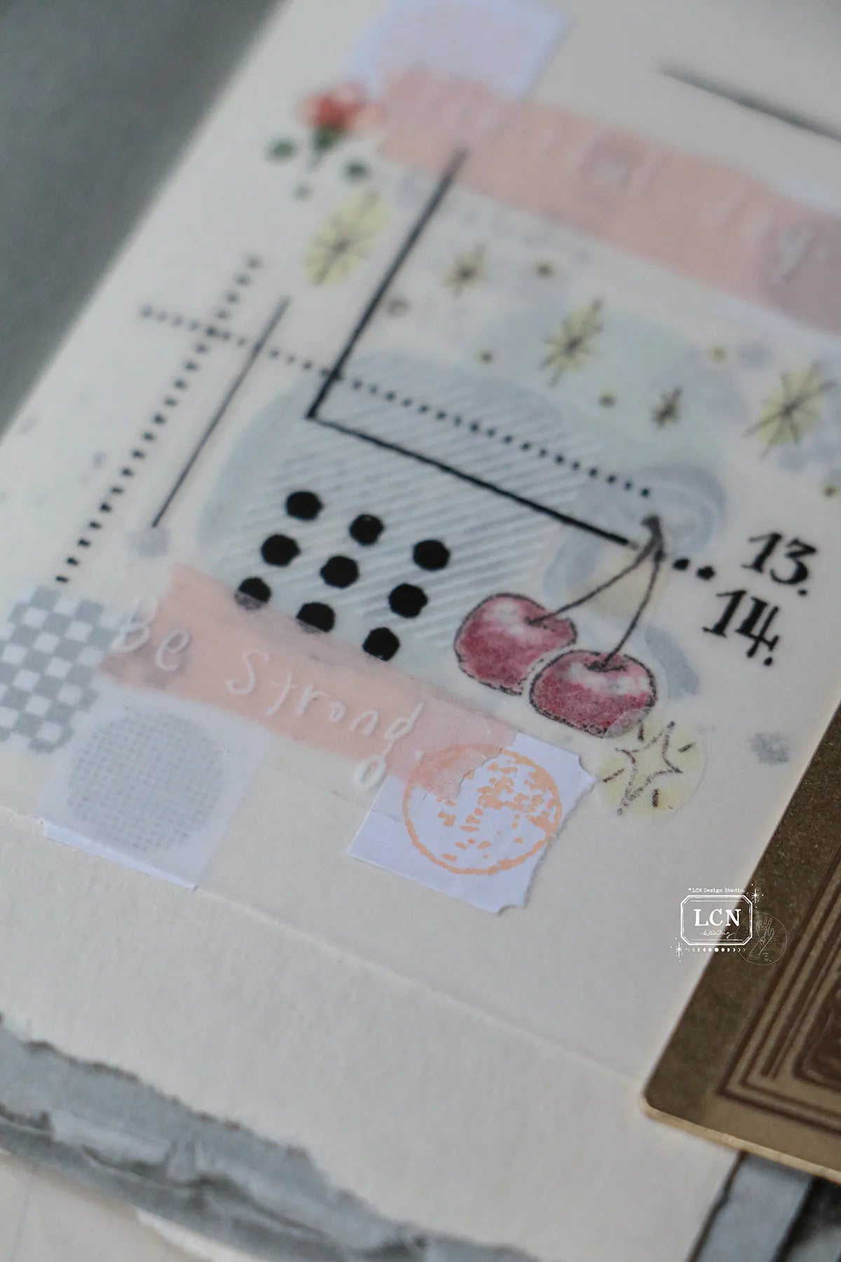 LCN Label Sticker Roll: Circle - Red Tone