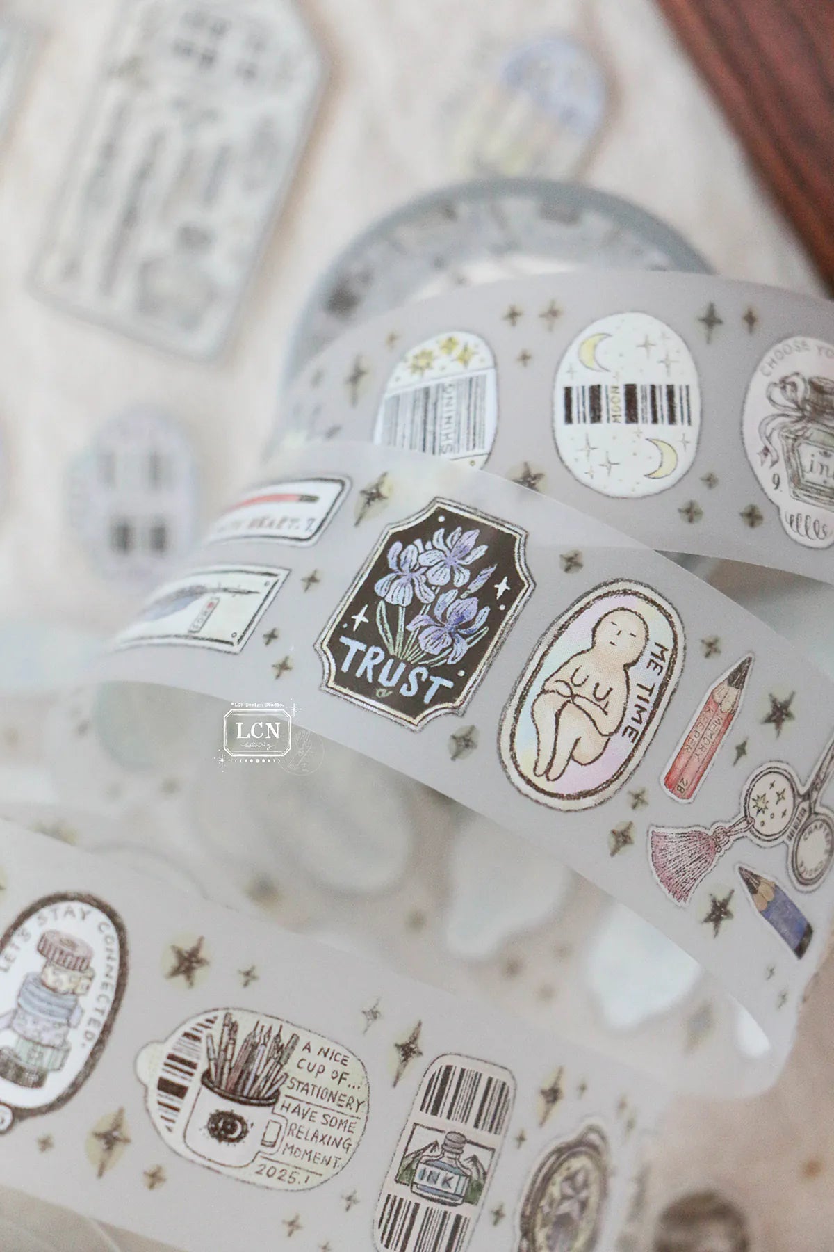 LCN PET tape: Sticker club: Stationery - UV printing matte PET tape