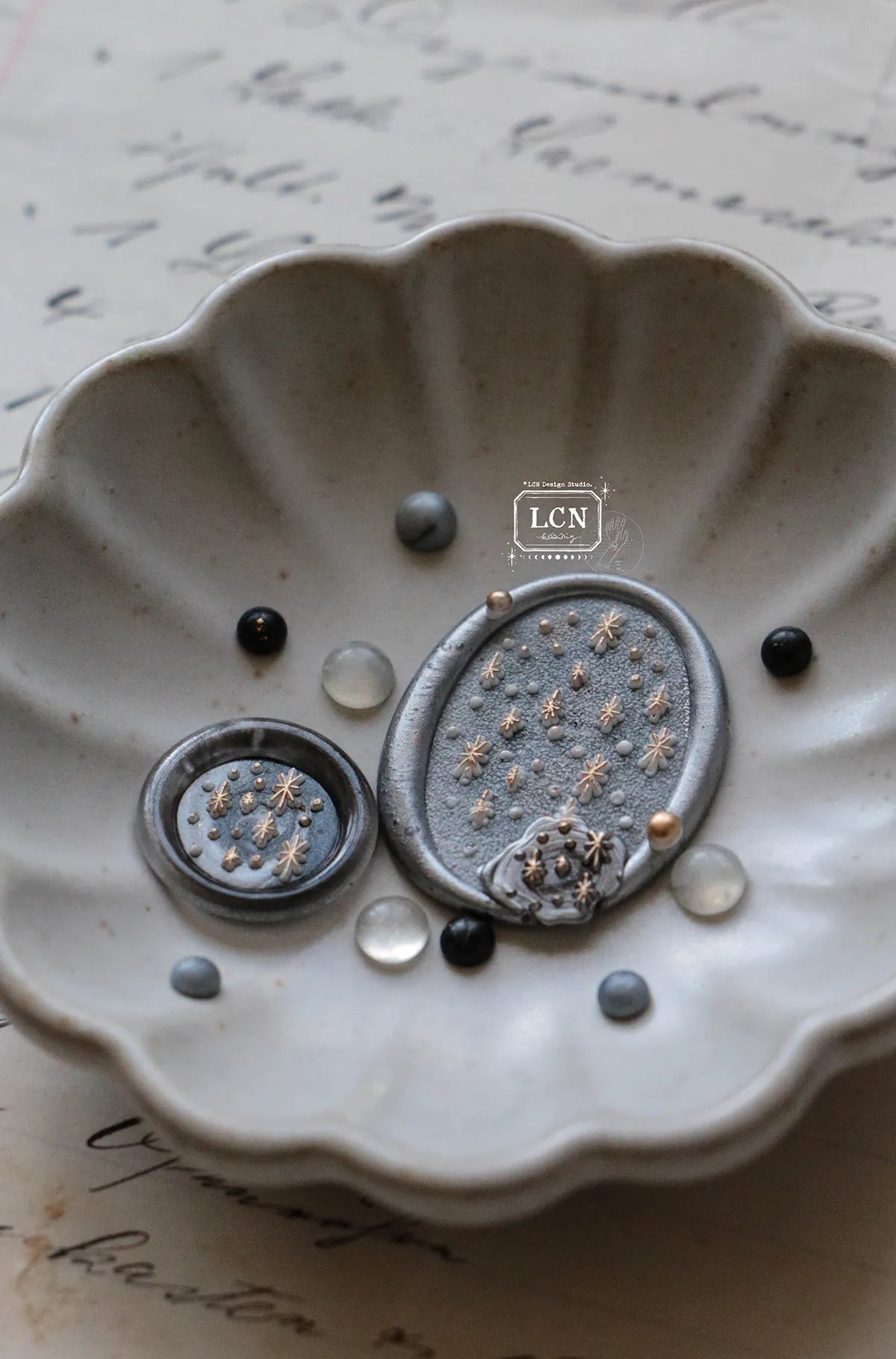 LCN Wax Seal Stamp set: Oval Star: V