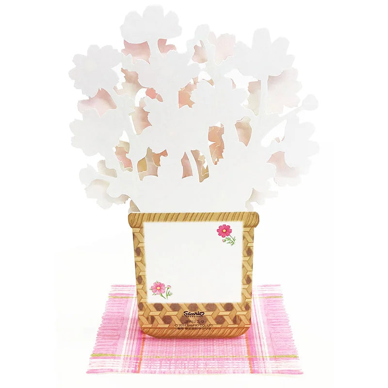 Sanrio Greeting Card: Cosmos Flower Basket