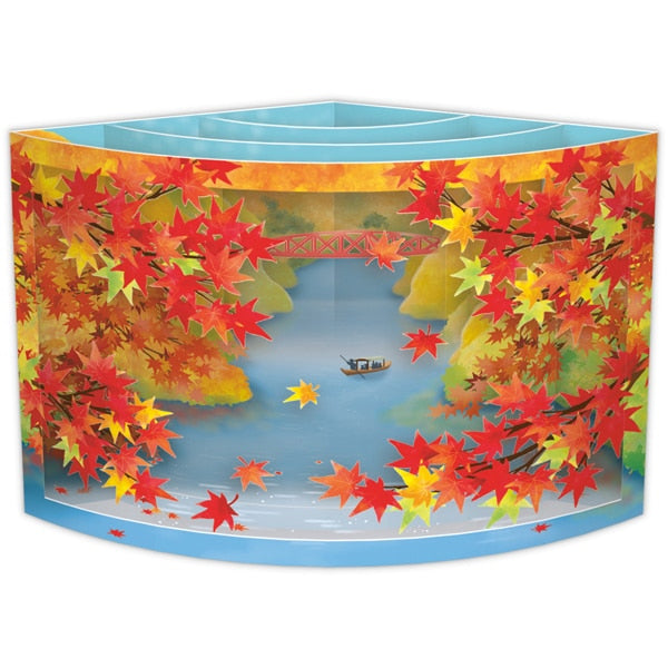 Hallmark Card: Sailing the river through maple leaves