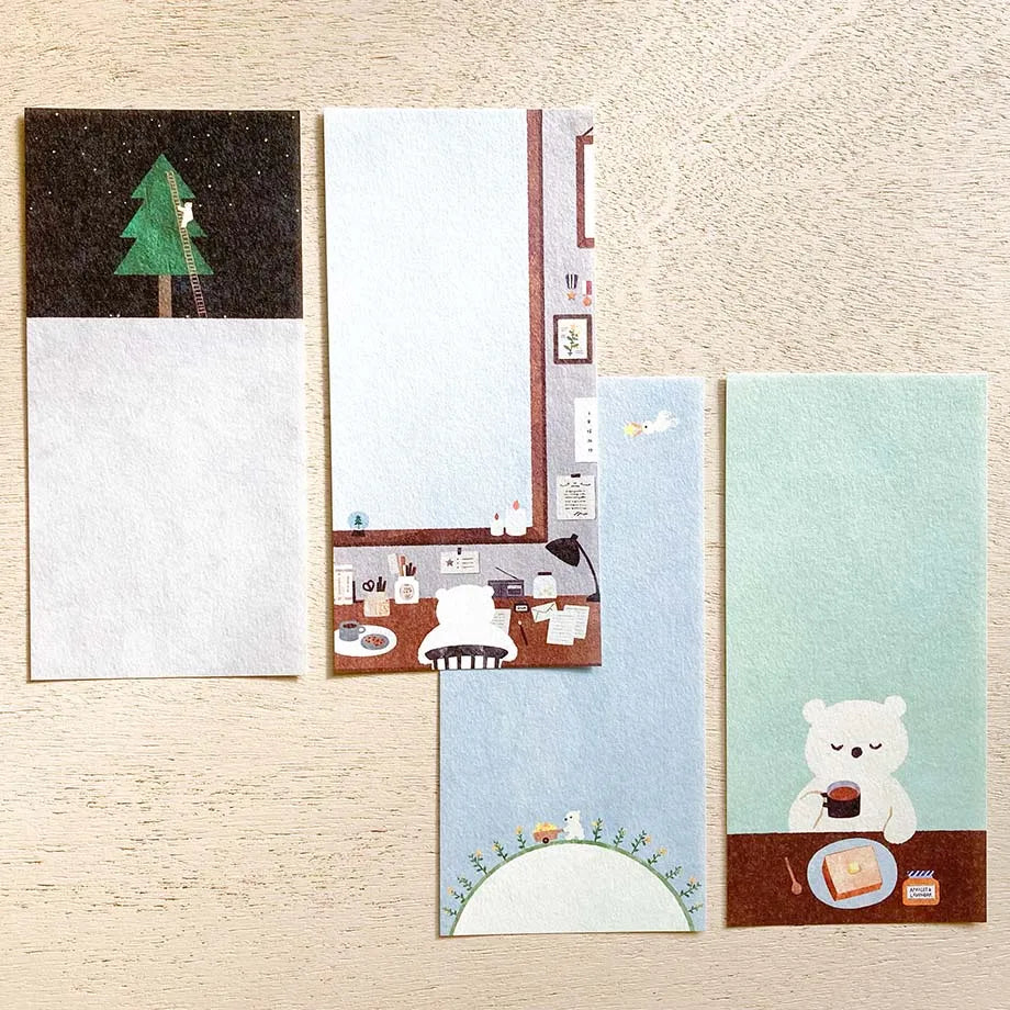 Cozyca products: Mariko Fukuoka: Letter Pad - Hoshi Kuma (Star Bear)