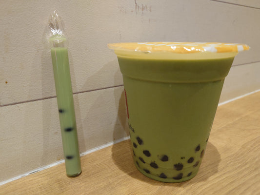 Glass Pen "Matcha Bubble tea"