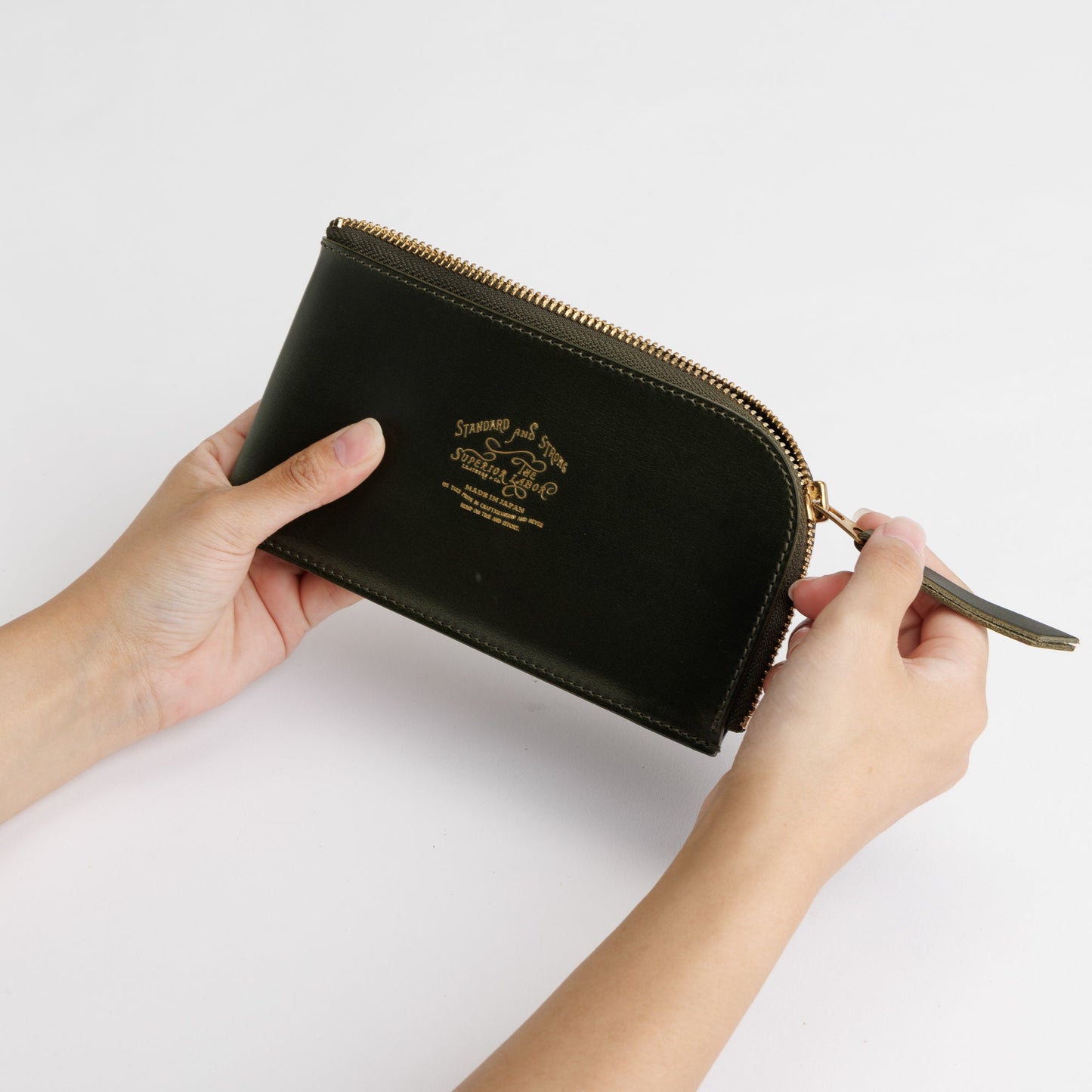 PRE-ORDER: TSL Pull-up leather Zip Purse L size