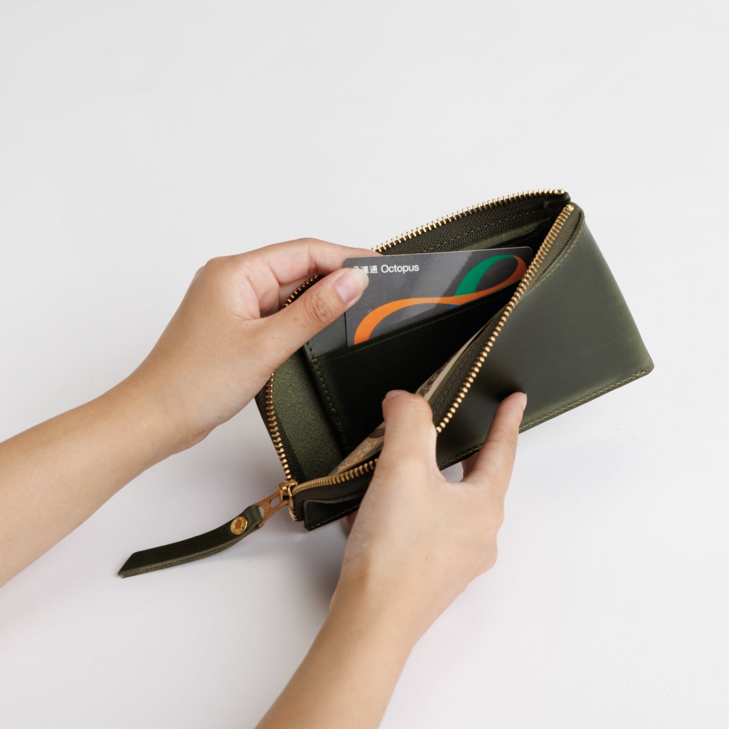 PRE-ORDER: TSL Pull-up leather Zip Purse L size