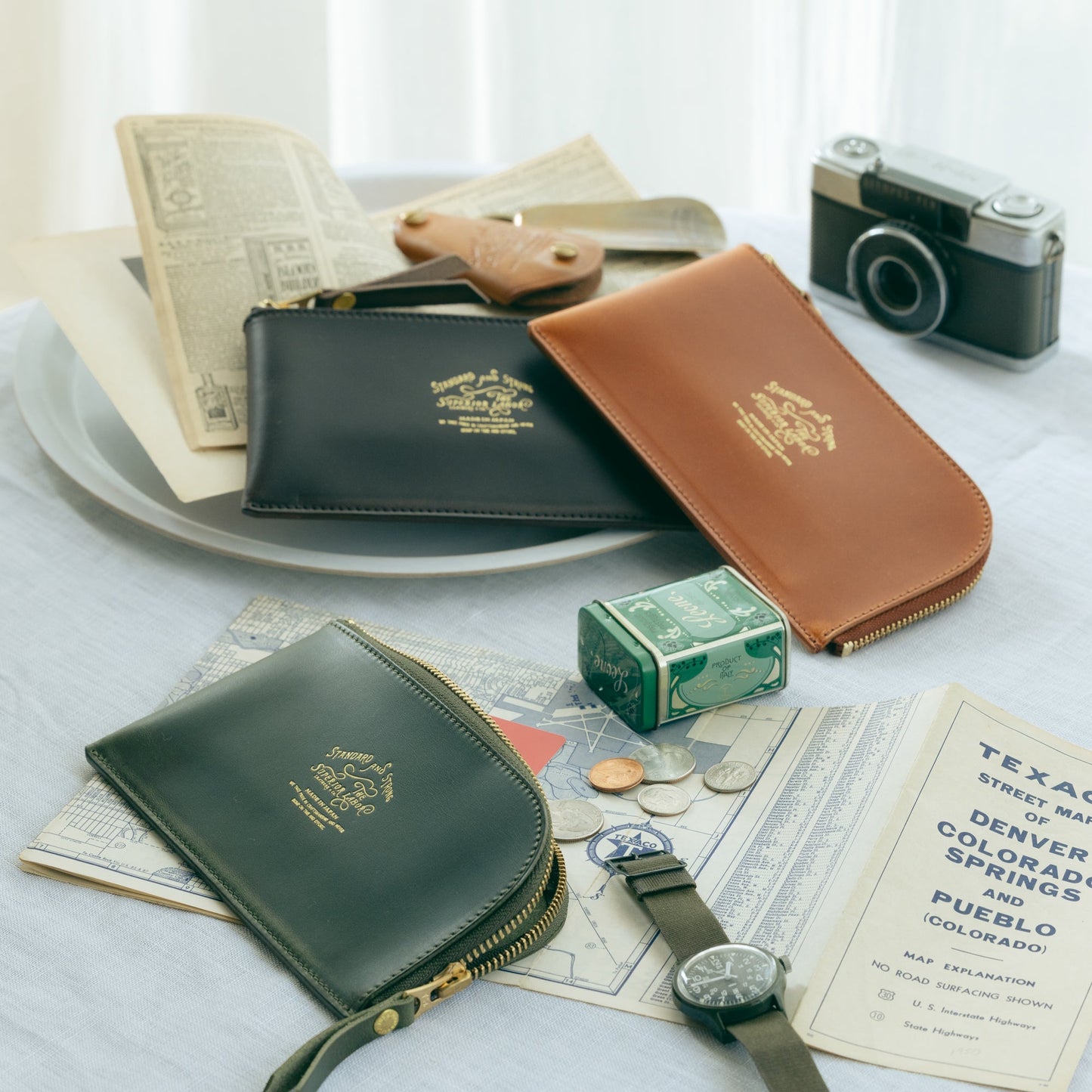 PRE-ORDER: TSL Pull-up leather Zip Purse L size