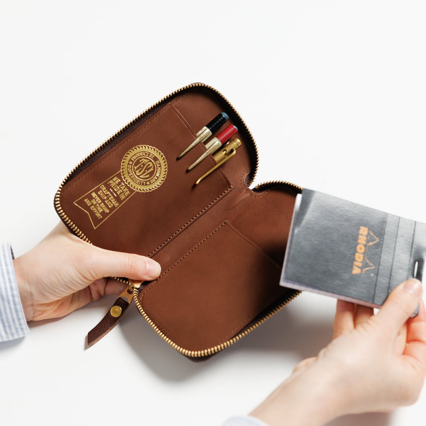 PRE-ORDER: TSL Oil Leather Zip Pen Case