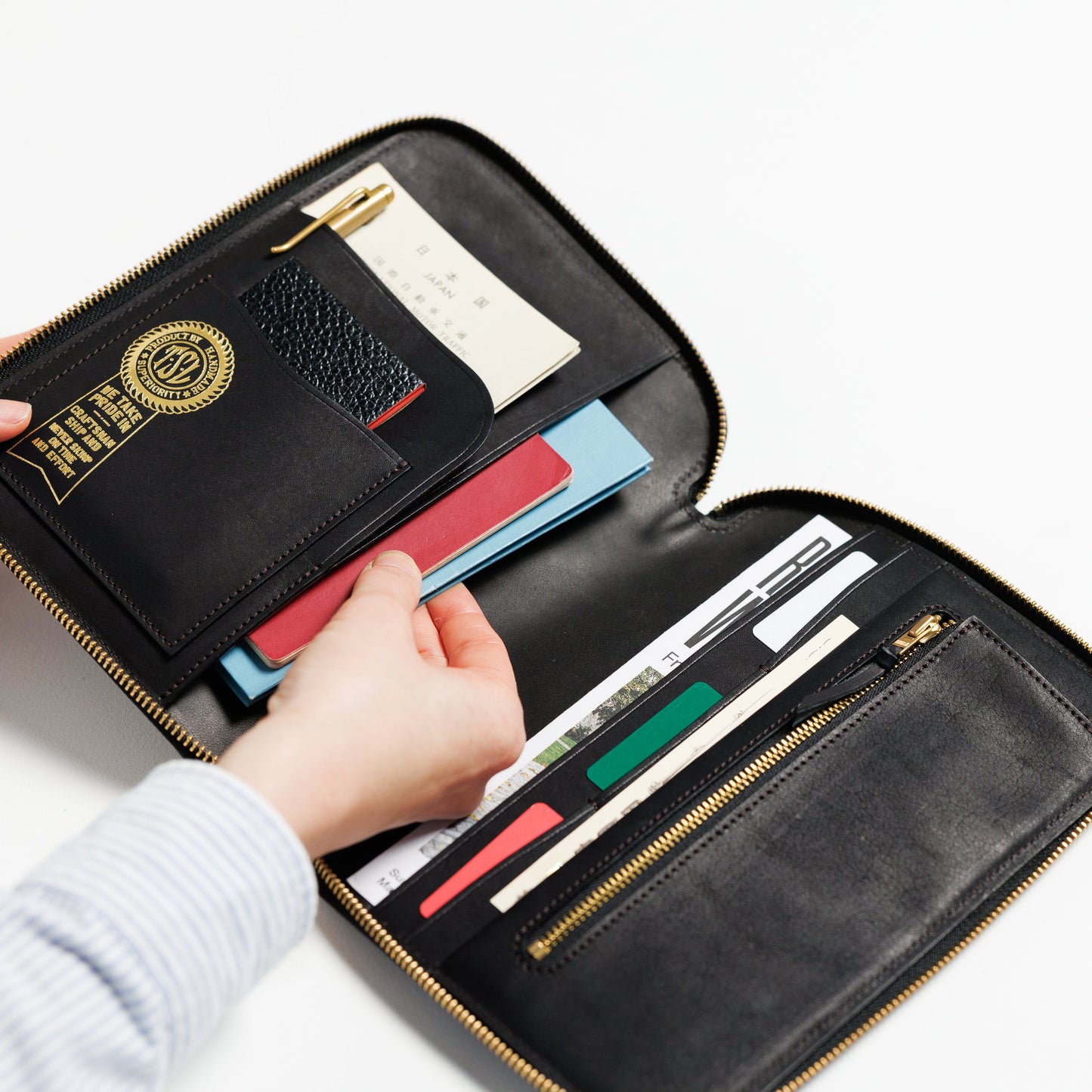 PRE-ORDER: TSL A5 Oil Leather Zip Organizer