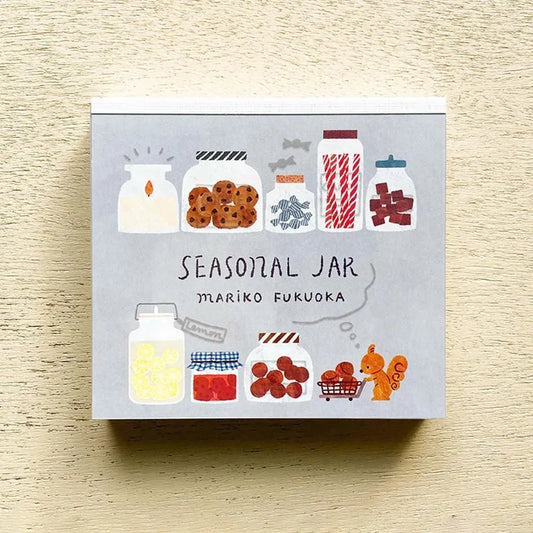 Cozyca products: Mariko Fukuoka: Memo Pad - Seasonal Jar
