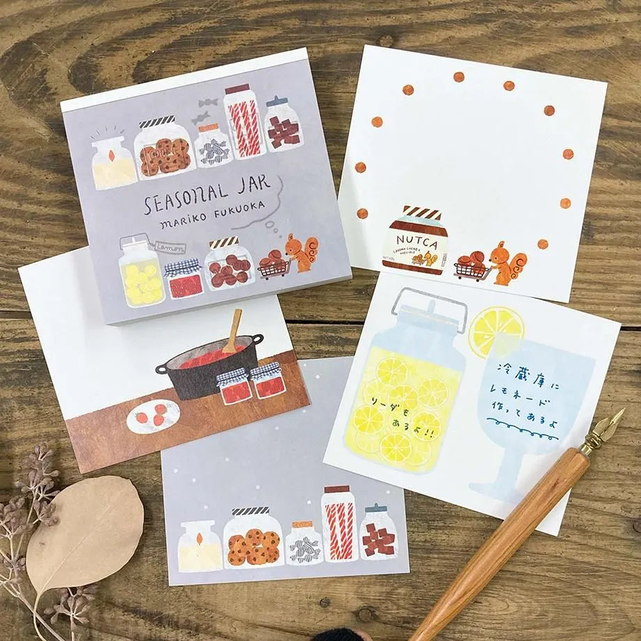 Cozyca products: Mariko Fukuoka: Memo Pad - Seasonal Jar