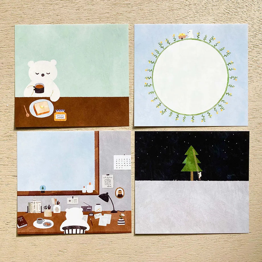 Cozyca products: Mariko Fukuoka: Memo Pad - Hoshi Kuma (Star Bear)