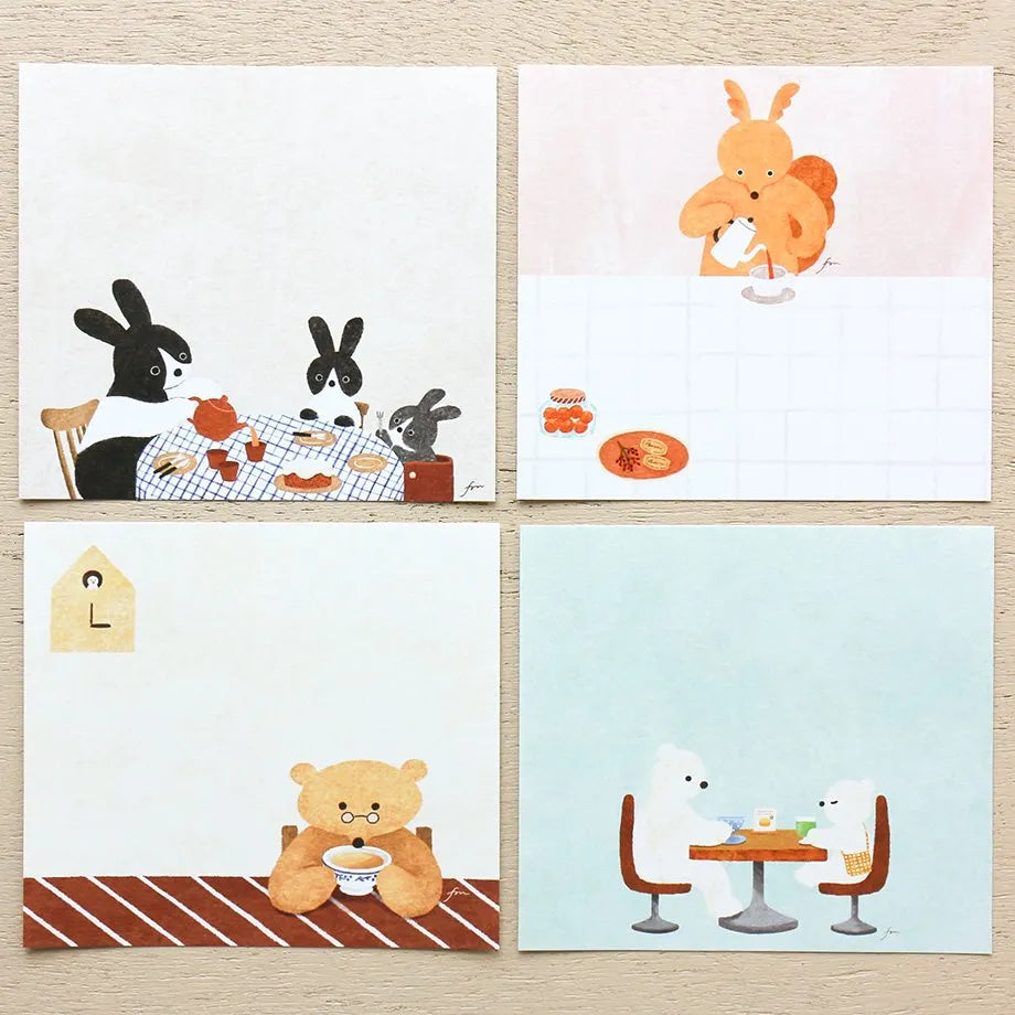 Cozyca products: Mariko Fukuoka: Memo Pad - Tea Time