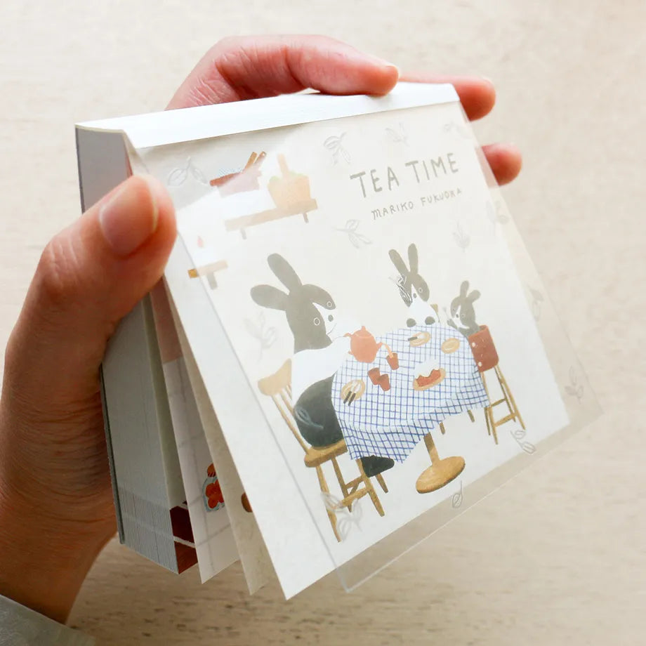 Cozyca products: Mariko Fukuoka: Memo Pad - Tea Time