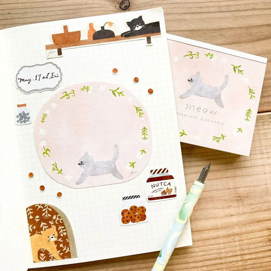Cozyca products: Mariko Fukuoka: Memo Pad - meow