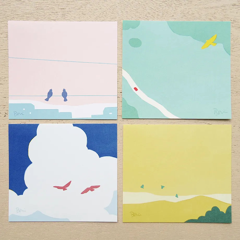 Cozyca products: Taku Bannai: Memo Pad - BIRD