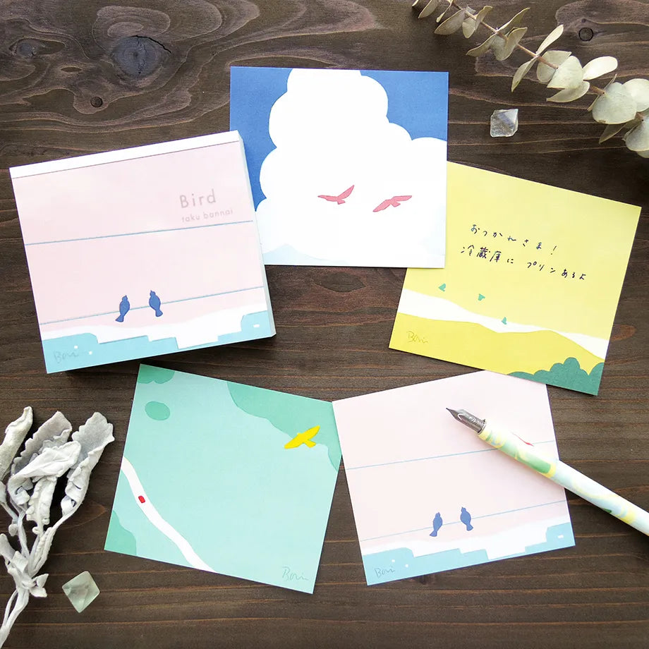 Cozyca products: Taku Bannai: Memo Pad - BIRD
