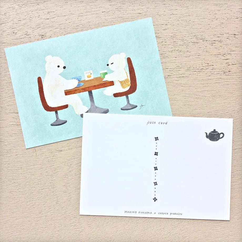 Cozyca products: Mariko Fukuoka: Postcard Set - Tea Time