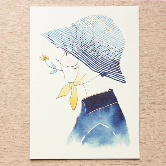 Cozyca products: Sayuri Fujimaki: Postcard - Susuki (Japanese Silver Grass)