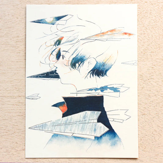 Cozyca products: Sayuri Fujimaki: Postcard - 空飛ぶ記憶 Sora-Tobu Kioku (Soaring Memories)