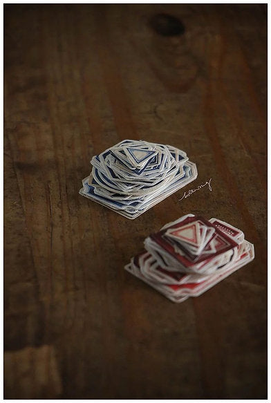 LCN Vintage Red & Blue Label Sticker Box