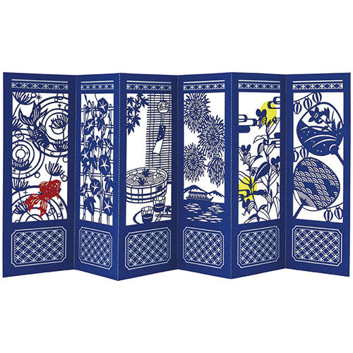 Sanrio Greeting Card: Bamboo Folding Screen Scenes (Summer)