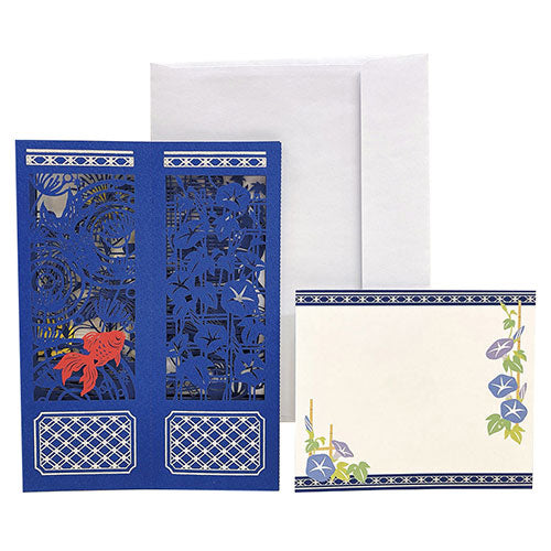 Sanrio Greeting Card: Bamboo Folding Screen Scenes (Summer)