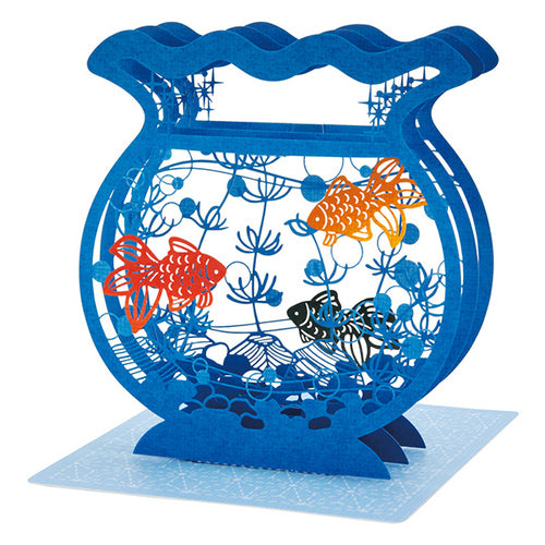 Sanrio Greeting Card: Goldfish Bowl (lasercut)