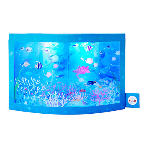 Sanrio Greeting Card: Light-up Aquarium (with lights and music)