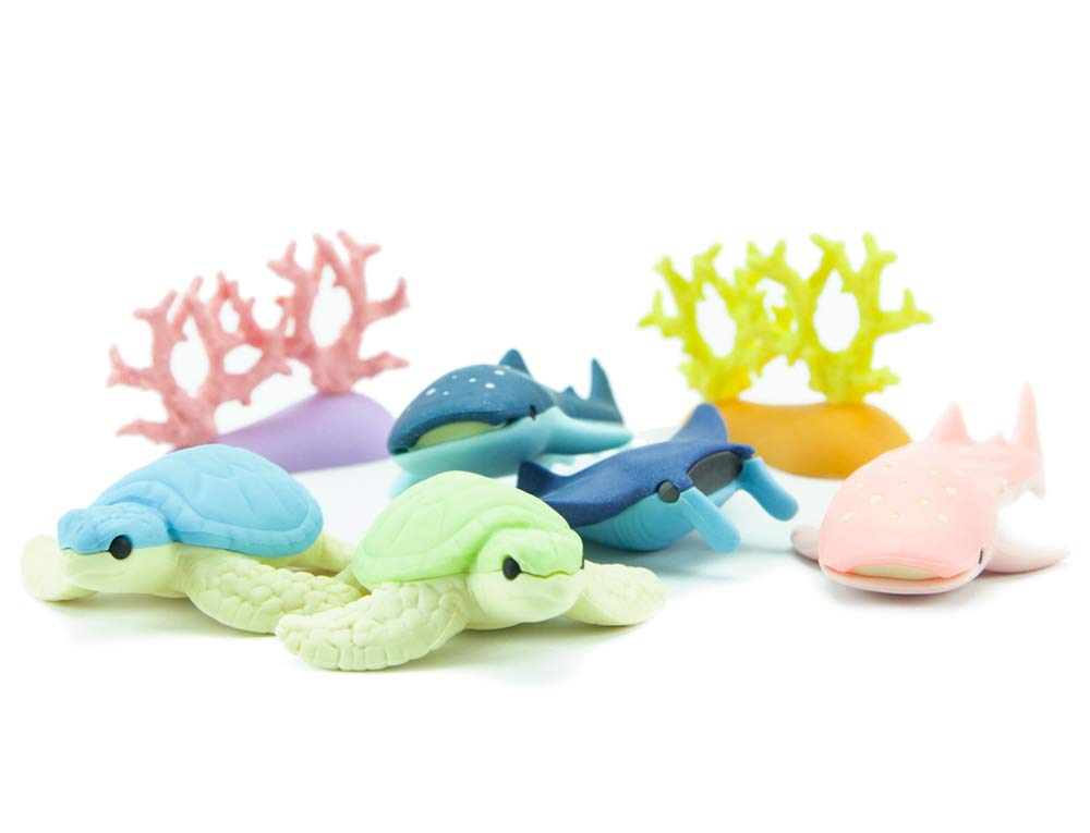 IWAKO Eraser set: Aquarium Ocean Friends