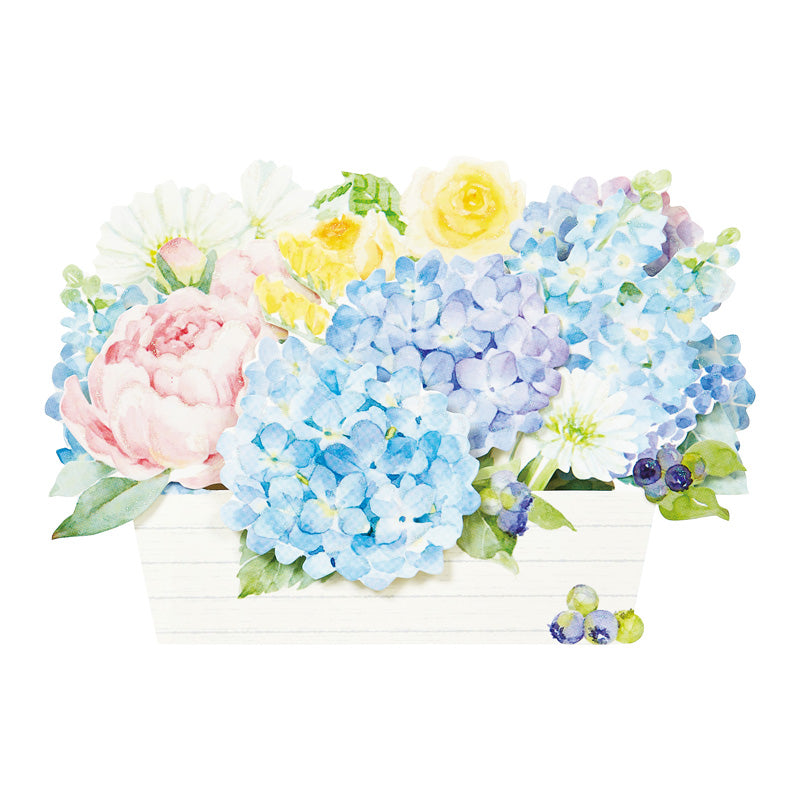 Sanrio Greeting Card: Hydrangea, Peony and Others Flower Box