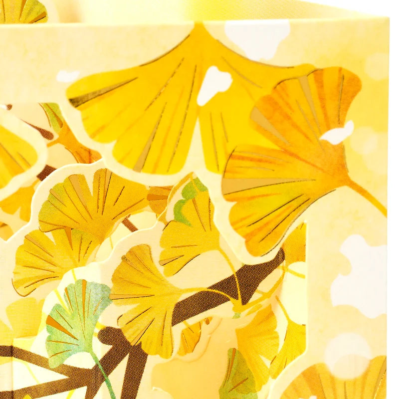 Sanrio Greeting Card: Ginkgo Leaves with Chipmunk