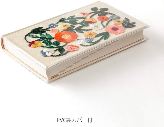 Midori 5 Years Diary Embroidered Floral Pattern