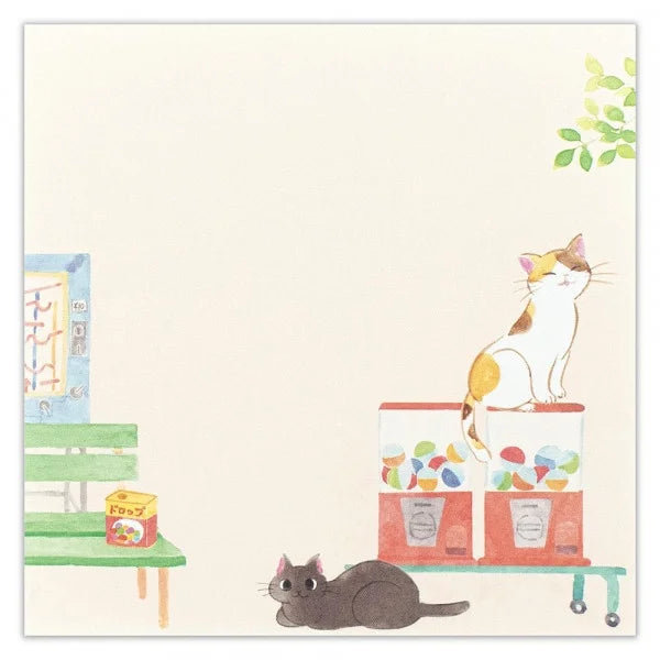 Nekorobi Memopad: Omochi & Azuki the Marquee Cats of sweets & snacks shop