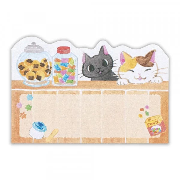 Nekorobi Sticky Notes: Omochi & Azuki the Marquee Cats of sweets & snacks shop