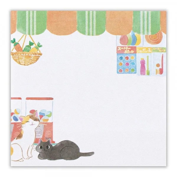 Nekorobi Sticky Notes: Omochi & Azuki the Marquee Cats of sweets & snacks shop