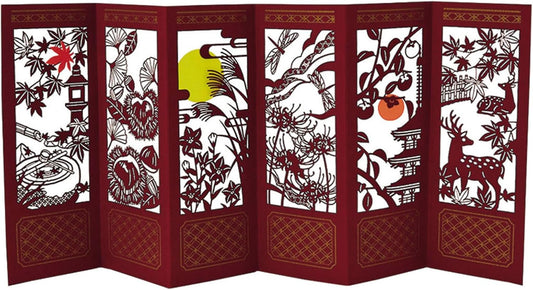 Greeting Card: Intricate Bamboo Scenes (accordion)