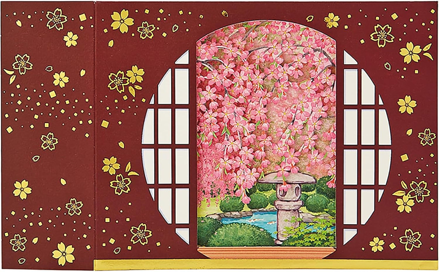 Sanrio Greeting Card: Sakura Garden Round Window