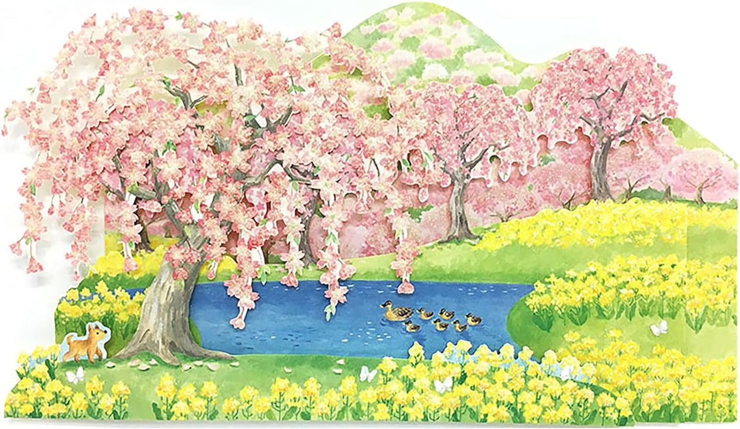 Sanrio Greeting Card: Sakura Duck Pond