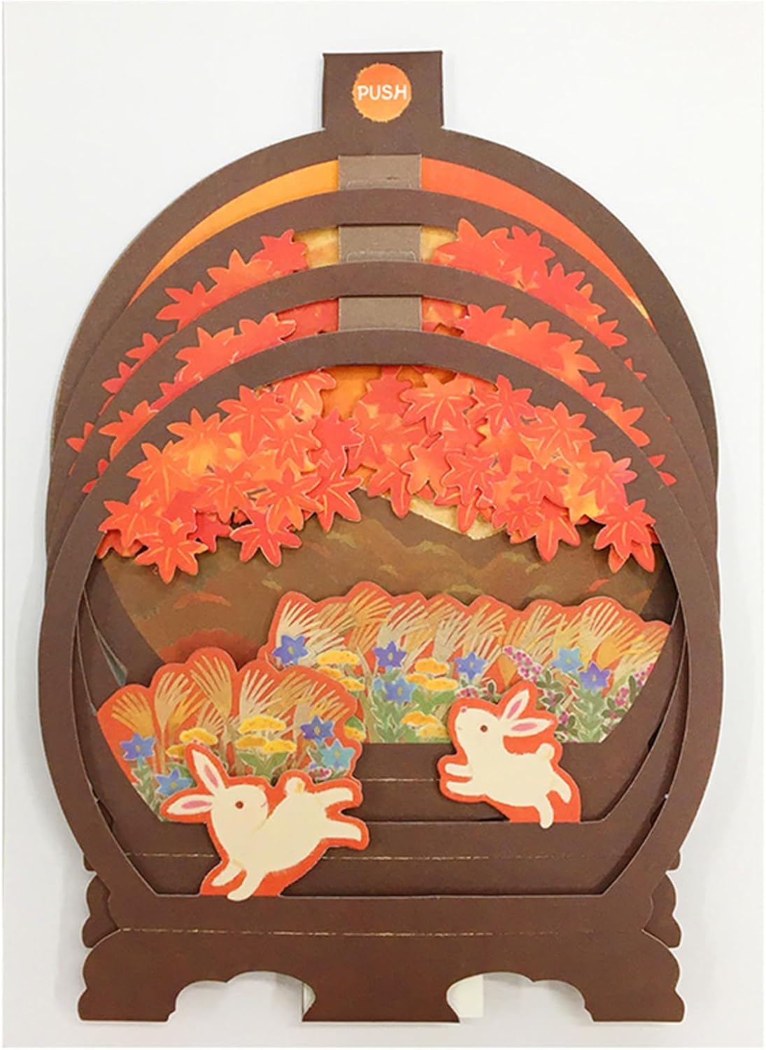 Greeting Card: Rabbit Autumn Arch (with sound)