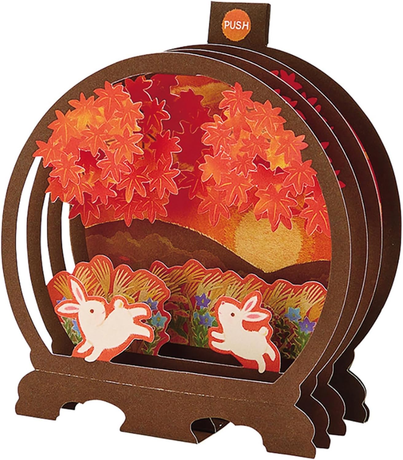 Greeting Card: Rabbit Autumn Arch (with sound)